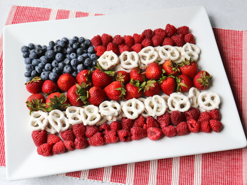American Flag Fruit Platter